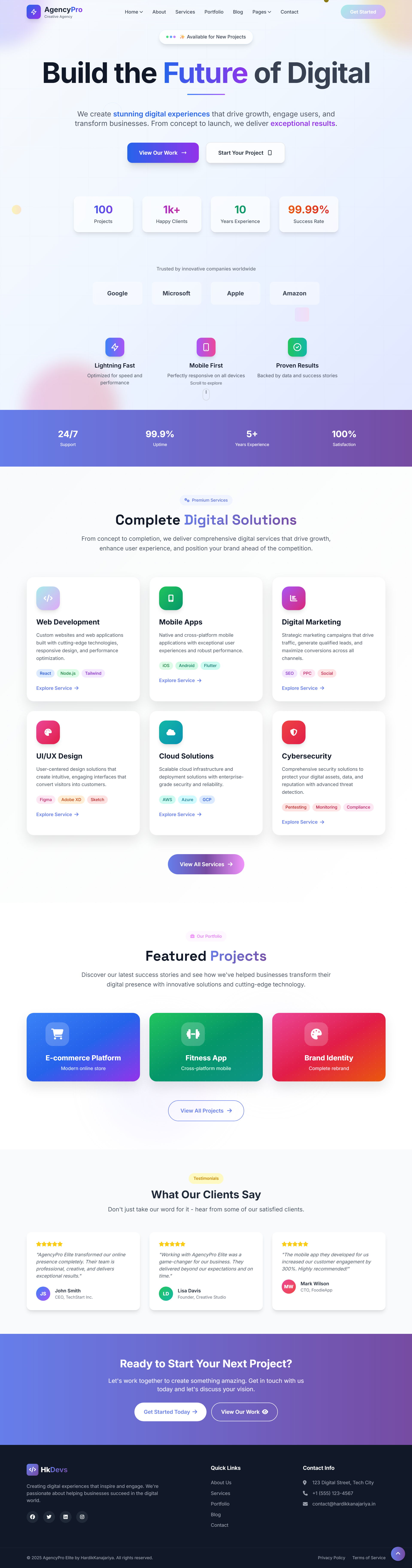 AgencyPro Elite – Premium Digital Agency HTML Template - Gallery Image